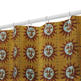 Trippy 60s Orange Sunshine LSD Shower curtain