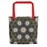 Psychedelic Peyote Flower Plant Cactus Art Tote bag