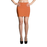 Blotter Art Inspired Psychedelic 60s 70s Orange Sunshine Mini Skirt